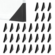 30Pcs 6x35mm Triangle Right Angle Plastic Glass Corner Protector, Black