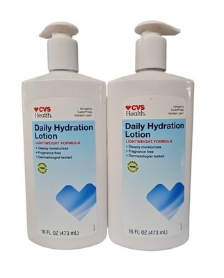 2 Pack Compares To Eucerin Daily Hydration Light Lotion Fragrance Free CVS 16oz