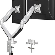 Dual Monitor Desk Mount, Die-Cast Aluminum Fully Adjustable Double Monitor Ar...