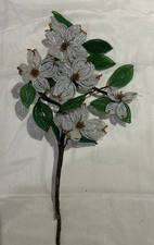 Vintage French beaded Flowers Dogwood Branch