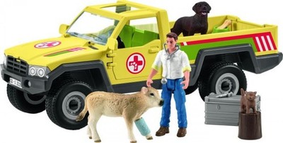 Schleich Tierarztbesuch auf dem Bauernhof mit Auto 42503