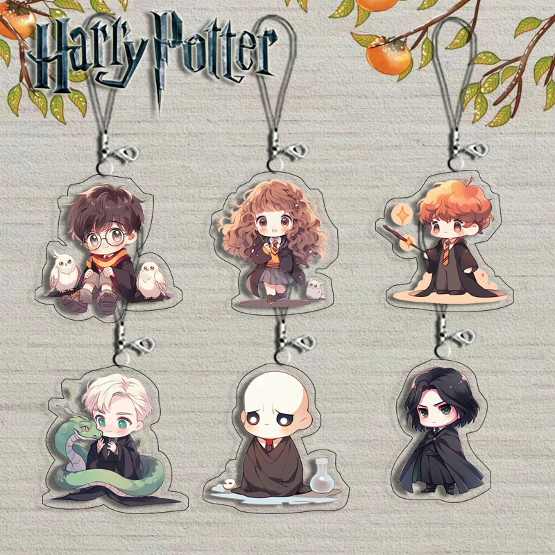 Harry Potter Hermione Llavero Acrílico Colgantes Cordón Teléfono Colgantes 6 un.