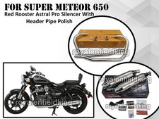 FOR ROYAL ENFIELD SUPER METEOR 650 R R Astral Pro Silencer & Header Pipe Polish