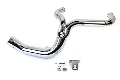 FLT 2:1 Lake Style Exhaust System Chrome for Harley-Davidson