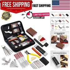 45Pcs Guitar Repairing Maintenance Tool Kit with Carry Bag Large Care Set of ...