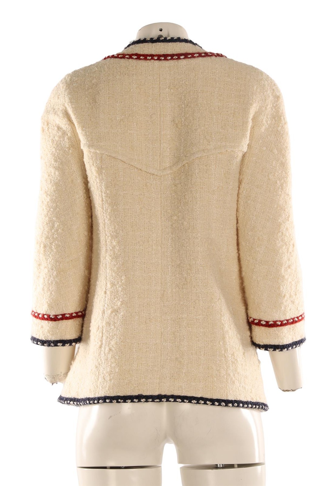 CHANEL CREAM 2018 WOOL JACKET FR 40 UK 12 image 4