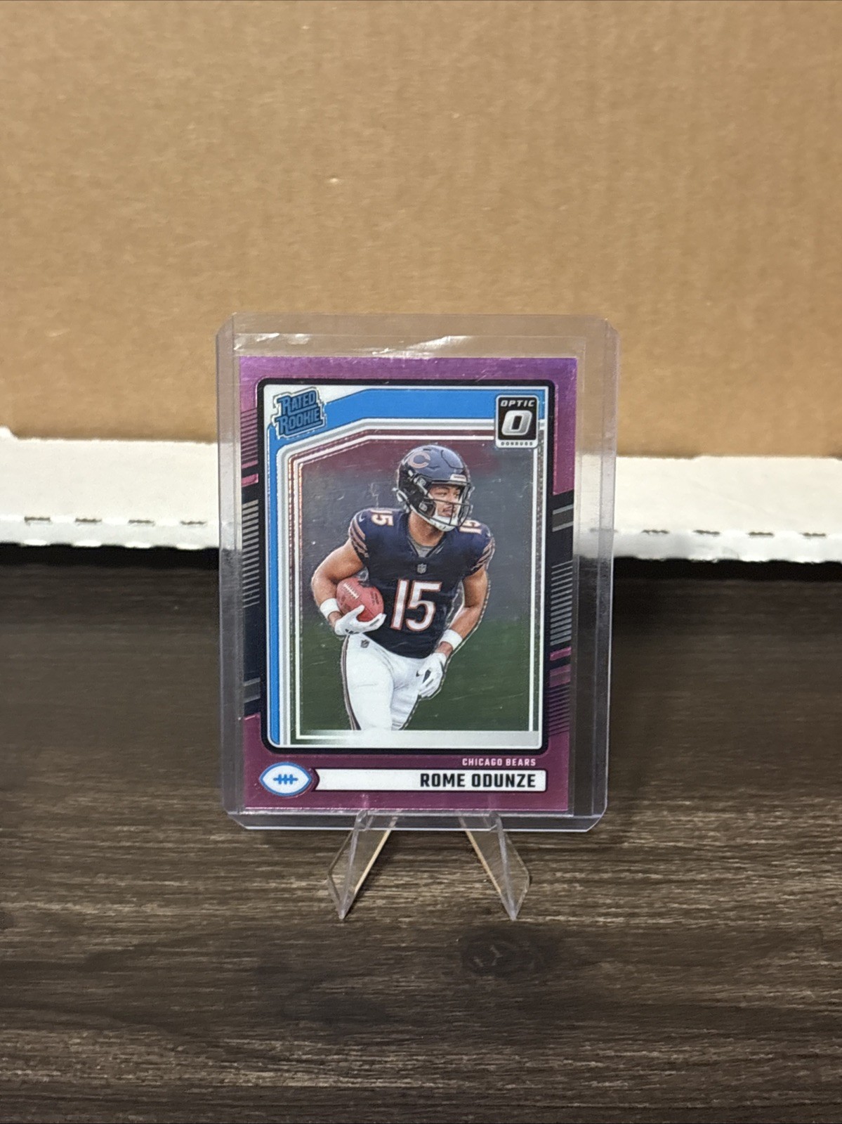 2024 Panini Donruss - Rated Rookie Rome Odunze #309 Optic Preview Pink Prizm RC