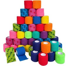 48 Rolls Self Adhesive Bandage Wrap, Vet Wrap 2 Inch for Horses Dogs Wounds C...