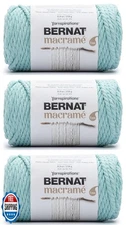 Bernat Macrame Yarn - 3 Pack of 250g/8.8oz - Cotton - #6 Super Bulky - Knitti