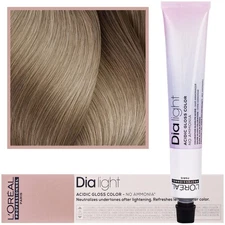 Loreal Dia Light hair dye 50ml 10.12 Very Very Light Ash Blonde-Iridescent