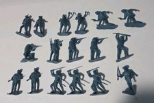 Vintage Marx Civil War Union Soldiers Blue Plastic 54mm Lot of 17 Made USA Lot 2