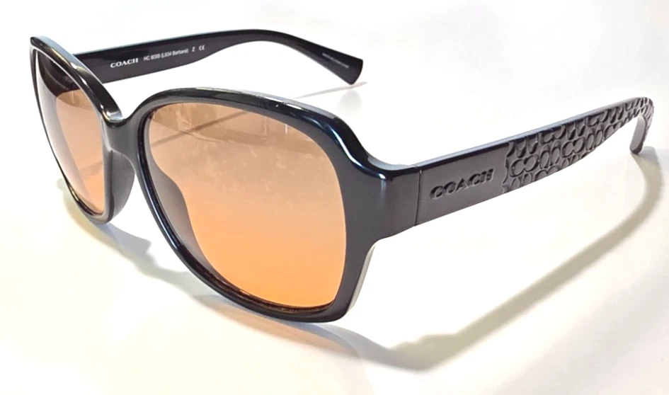 Gafas de sol Coach Barbara HC 8099 (L934) 500295 negras de gran tamaño - ver fotos de lentes Foto 2 de 4