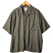 Vintage UNTIED Check Pattern Short Sleeve Rayon Shirt Men's XL Box Shirt