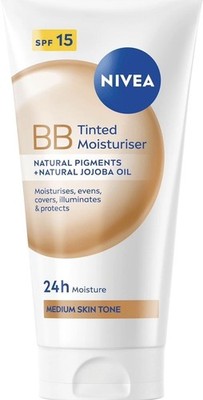 NIVEA BB Getönte Feuchtigkeitscreme LSF 15 Medium (50ml) - 24 Stunden Feuchtigkeitsspendende BB-Creme