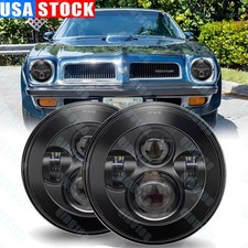 Fit Pontiac Grand Prix 1971 1972 1973 1974 1975 Black 7 Round Led Headlights Fit Pontiac Grand Prix 1971 1972 1973 1974 1975 Black 7 Round Led Headlights