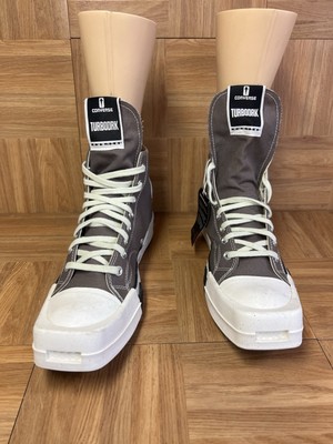 Size 12 - Rick Owens x Converse TURBODRK Chuck 70 High Black 