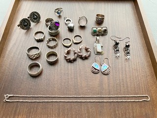 Mixed Lot of Sterling Stones Jewelry