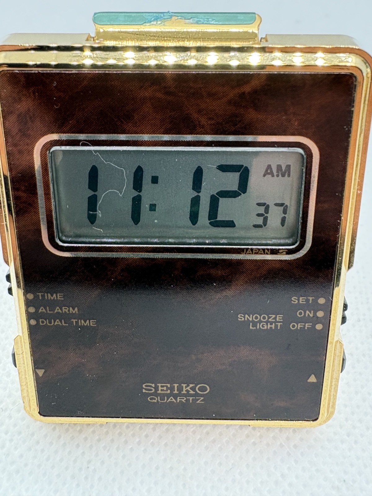 VINTAGE SEIKO QUARTZ DIGITAL TRAVEL ALARM CLOCK QEK 202 B. TIME TESTED NEW featured image