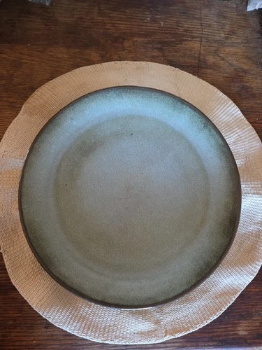 Frankoma Pottery Prarie Green Dinner Plate 6F Plainsman GUC