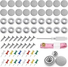 60PCS Car Roof Headliner Repair Kit, Vehicle Roof Snap Rivets Retainer Gray