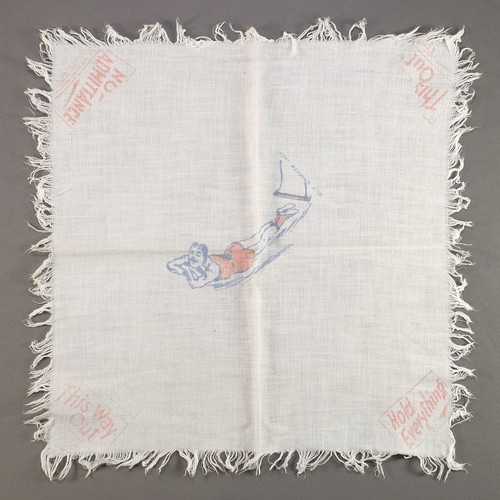 Cracker Jack Popcorn Vintage Advertising Handkerchief 1930s-1940s