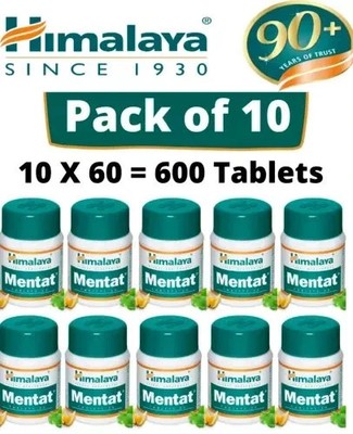 10 X Himalaya MENTAT 60 Tablets Each BEST PRICE