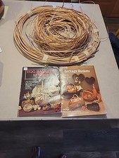  Mixed Lot Of Basket Weaving Supplies. 2 Weaving Books