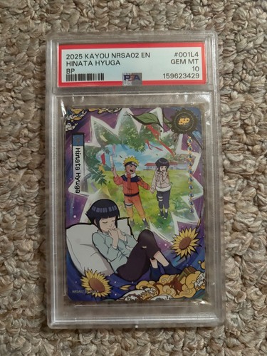 2025 KAYOU NARUTO SMRITI KAYOU NRSA02 #001L4 HINATA HYUGA PSA 10