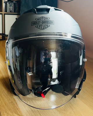Harley Davidson Jet Helm HD-H33, Größe L 58-59, 1450 g, mit Sena 20 S EVO