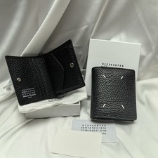 Maison Margiela Black Grain Leather Trifold C...