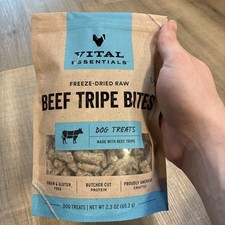 Golosinas para perros Vital Essentials liofilizadas de carne de res tripa 2,3 OZ