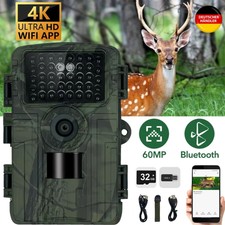 Wildkamera 4K Video Wildtierkamera 60MP Full HD WLAN mit Handyübertragung