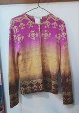 Christian Dior 2002AW Galliano Era Ombre Lurex Knit Cardigan FR 38 Archive