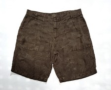 Old Navy Surplus Company Men's Brown Leaf Print Linen Shorts