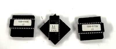 EPROM CHIPS, 1599-9143C L2, 1599-9142B L1, 1599-9143C L2, SET OF 3