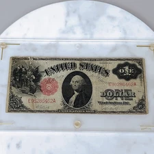 1917 $1 Large Size Red Seal Legal Tender US Note FR 37 Elliott Burke Currency