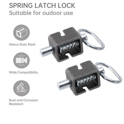 2 pcs Heavy Duty Metal Spring Pin Latch Lock Assembly, Spring Loaded Latch Pin