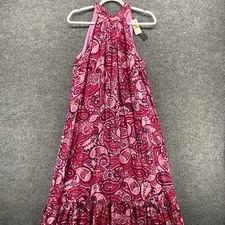 Cynthia Steffe Dress Medium Pink Long Beachy Cottagecore Boho Resort Coastal