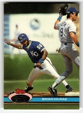 1991 Stadium Club Brian McRae #478 Royals ROOKIE CARD HIGH GRADE BEAUTY!. rookie card picture