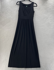 Lauren Ralph Lauren Dress Women 4 Black Maxi Holiday Glam Formal Stretch Grunge