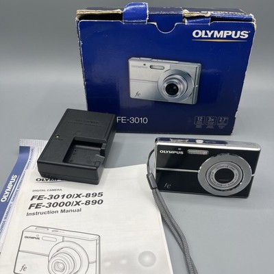 Olympus Compact Digital Camera FE-3010, 12 MP 3x Optical Zoom + New Battery
