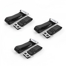 Ford Bronco 1966 - 1977 Airplane 2pt Black Lap Bench Seat Belt Kit - 3 Belts V8