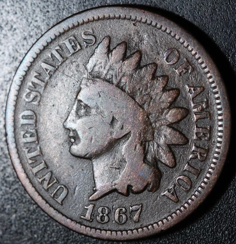 1867 INDIAN HEAD CENT - VERY GOOD VG