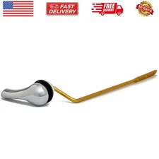 Universal Toilet Tank Flush Lever, Chrome Finish Handle with Metal Nut, Fits ...