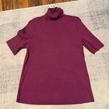 Anne Klein Chianti Turtleneck Knit Top Large NWT