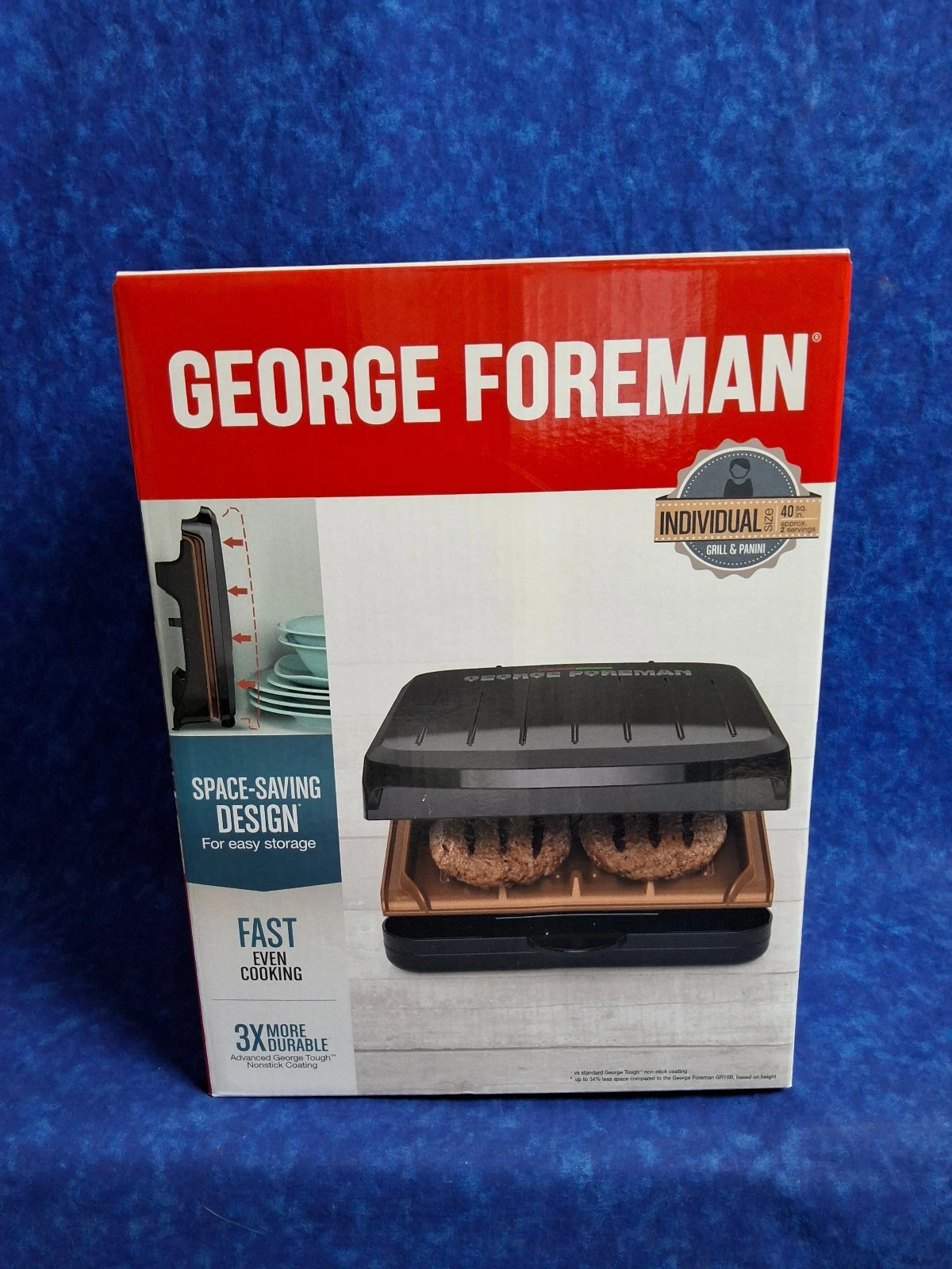 George Foreman Grill Panini Space Saving Copper Nonstick 40" BRAND NEW In Box
Opens in a new window