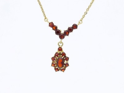 Top Preis Collier 2,50 ct. Granate 333 Gold 8 Karat Deta Schmuck
