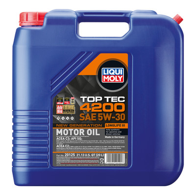 Liqui Moly 5W-30 20L 4200 Top Tec Full Synthetic Motor Oil 20125