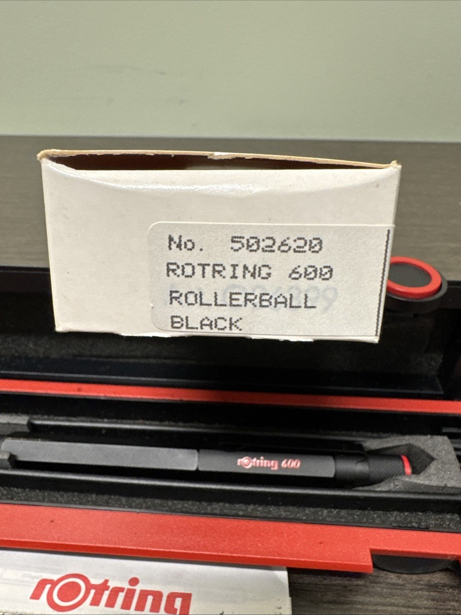 Rotring 600 Newton Rollerball Pen Hexagonal Black In Box 46576