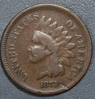 1873 1C INDIAN HEAD BRONZE CENT KM# 90a Grade:  F  A7197